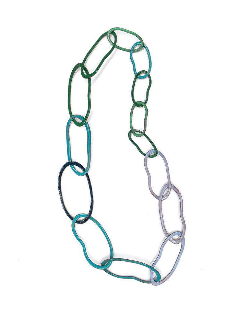 Danni Schwaag, Emailleösen Collier, geschwungen