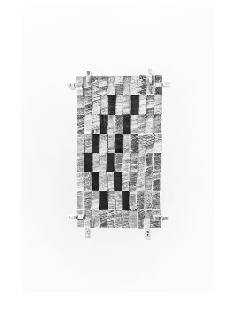 Annie Sibert, Lighting Score Chiaroscuro 1, Brosche, Silber und Ebenholz