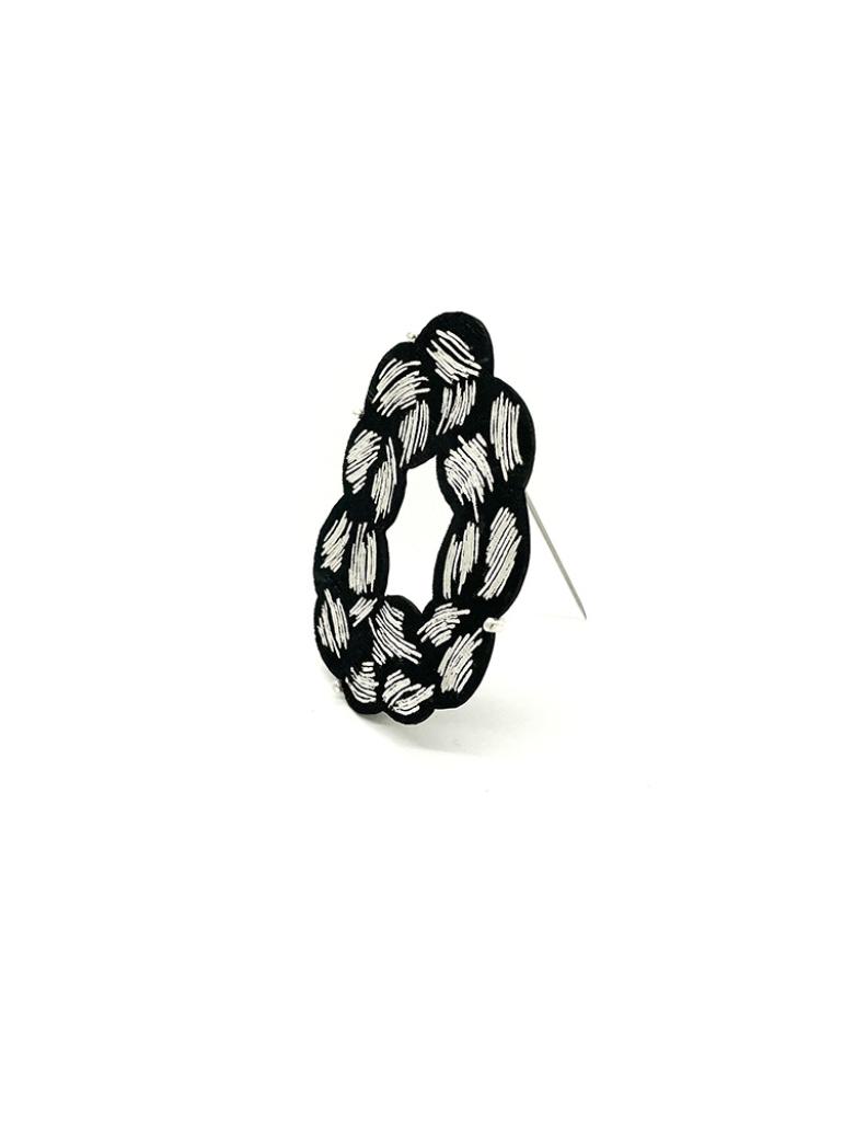 Annie Sibert, 'Memory Fabric', round braided strands 1, Brosche