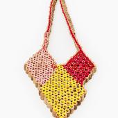 Silke Spitzer; Wabenkette rot-gelb-rosa