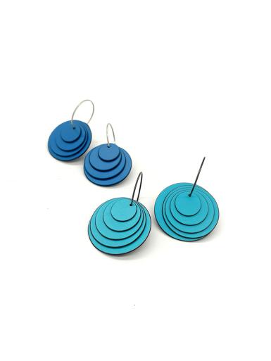 Uli Biskup, Ohrschmuck 'big spheres', blau, türkis